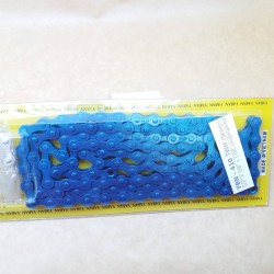 Colored Bicycle Chain Singlespeed Teflon Covered Easy Link Fixed Blue Metallic