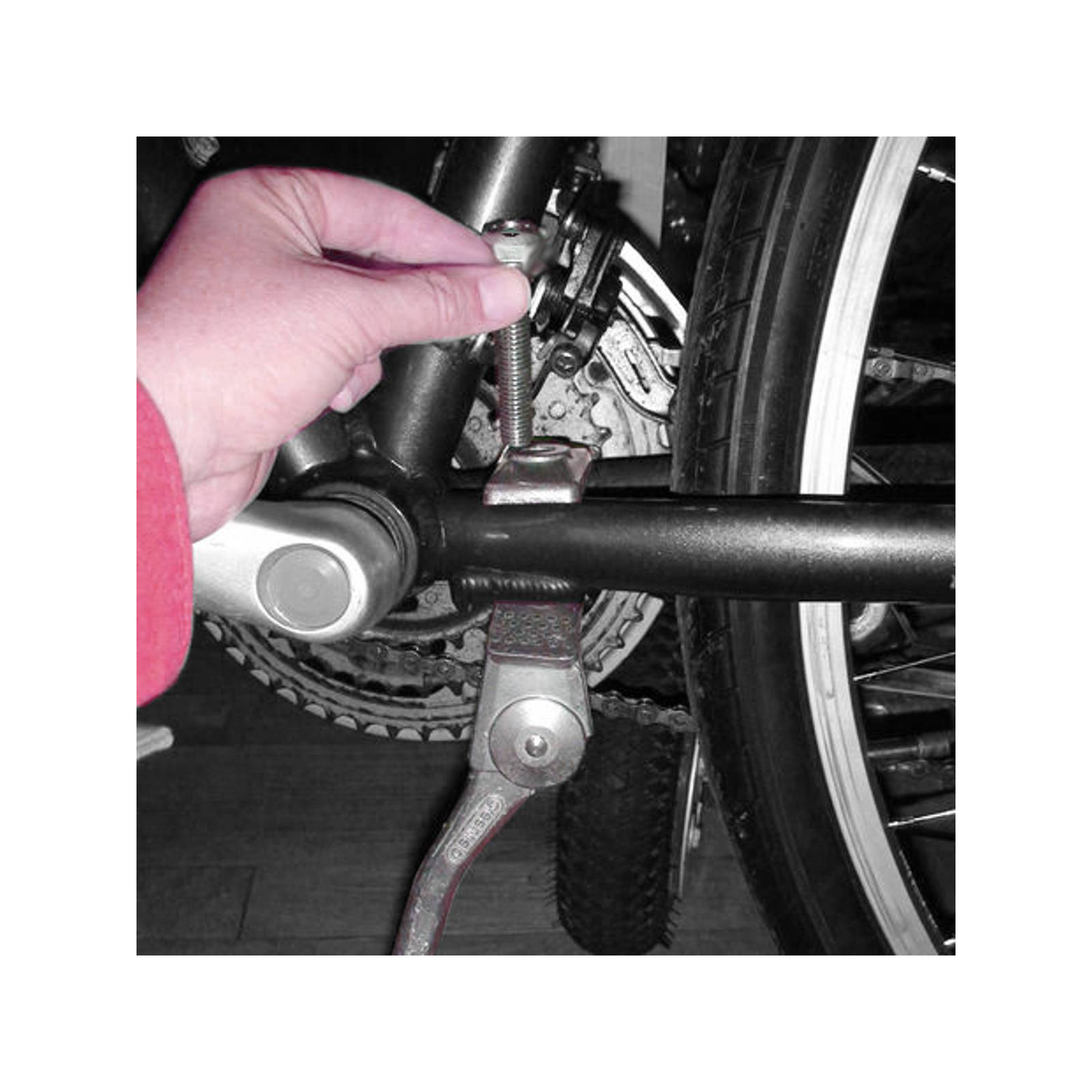LONG BICYCLE KICKSTAND ALLEN BOLT SCREW WITH BRACKET