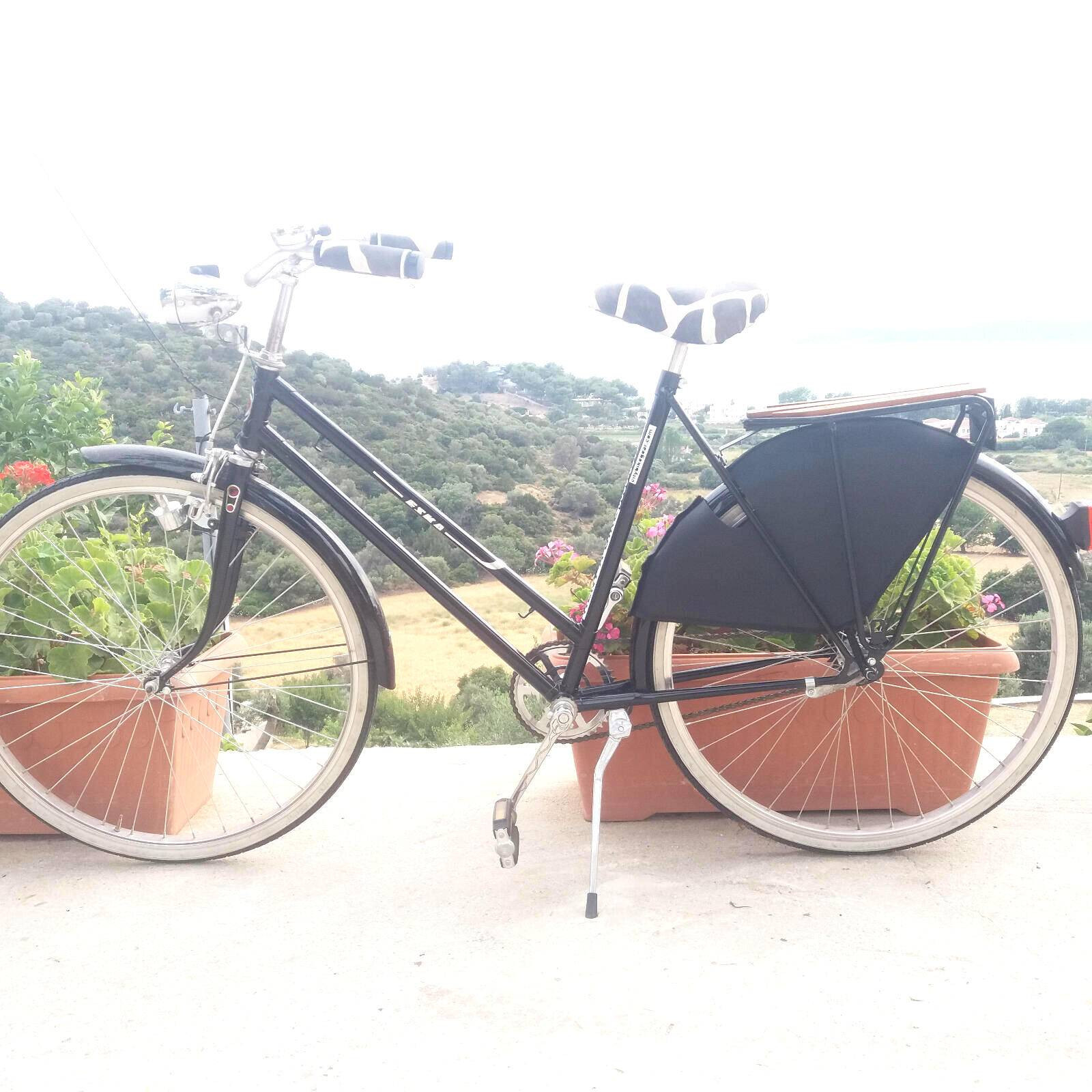 Bicycle Skirt Dress Coat Guard Protector Fabric Black Leather