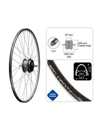 EBike 26” Wheel with Front...