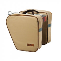 CLASSIC BICYCLE PANNIERS DOUBLE BAG MADE OF CORDURA CREAM