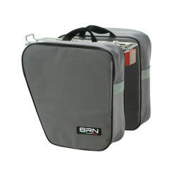 CLASSIC BICYCLE PANNIERS DOUBLE BAG MADE OF CORDURA GREY