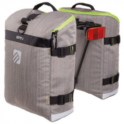 DOUBLE BICYCLE PANNIERS BRN...