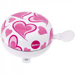 DIN-DON 80mm BELL PINK HEARTS
